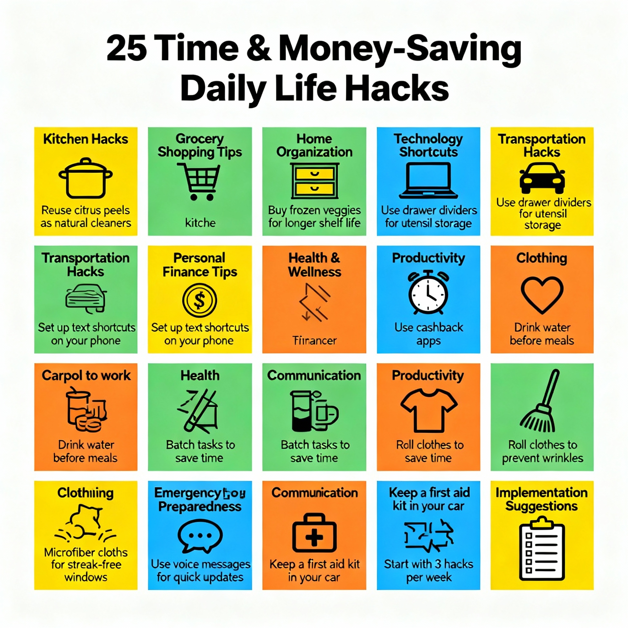 25 Simple Daily Life Hacks That Will Save You Time and Money