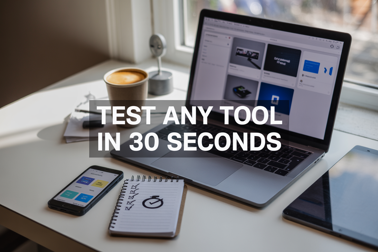 How to Test Any Tool in 30 Seconds (Before Buying)